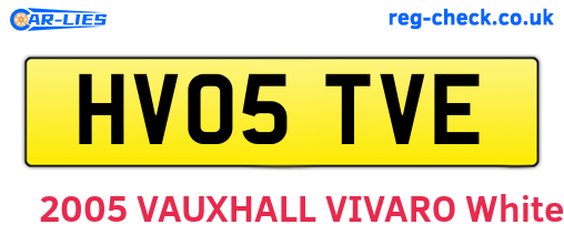 HV05TVE are the vehicle registration plates.