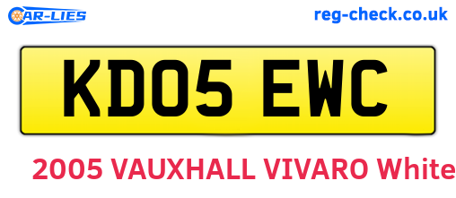 KD05EWC are the vehicle registration plates.