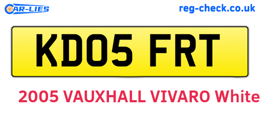 KD05FRT are the vehicle registration plates.