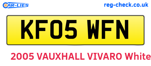 KF05WFN are the vehicle registration plates.