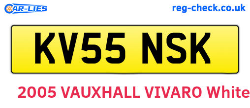 KV55NSK are the vehicle registration plates.