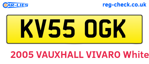 KV55OGK are the vehicle registration plates.