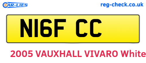 N16FCC are the vehicle registration plates.