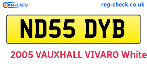 ND55DYB are the vehicle registration plates.