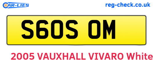 S60SOM are the vehicle registration plates.