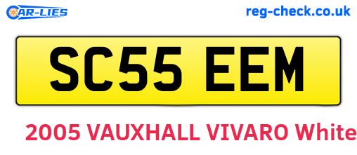 SC55EEM are the vehicle registration plates.