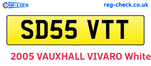 SD55VTT are the vehicle registration plates.
