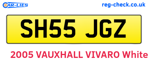 SH55JGZ are the vehicle registration plates.