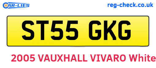 ST55GKG are the vehicle registration plates.