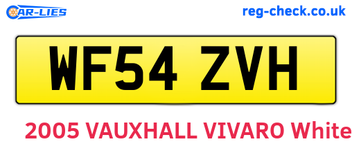 WF54ZVH are the vehicle registration plates.