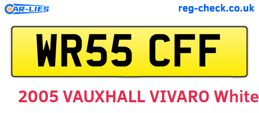 WR55CFF are the vehicle registration plates.
