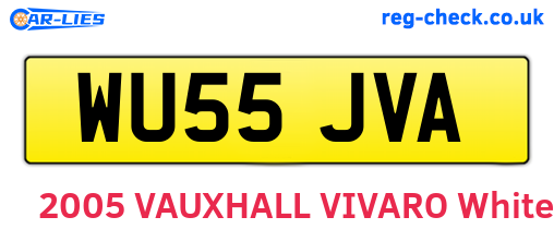 WU55JVA are the vehicle registration plates.
