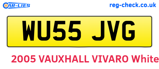 WU55JVG are the vehicle registration plates.