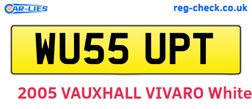 WU55UPT are the vehicle registration plates.