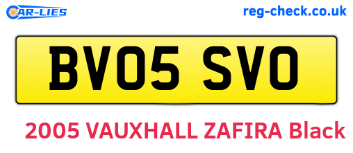 BV05SVO are the vehicle registration plates.