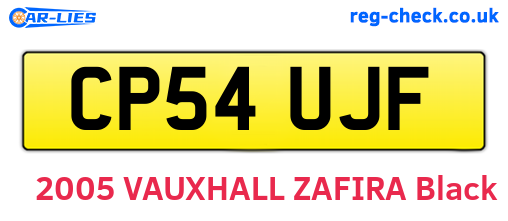 CP54UJF are the vehicle registration plates.
