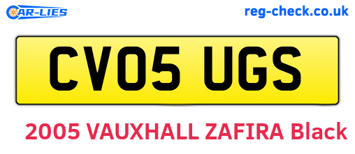 CV05UGS are the vehicle registration plates.