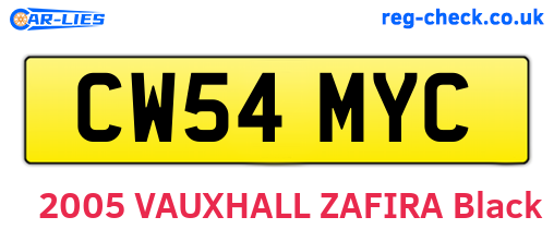 CW54MYC are the vehicle registration plates.