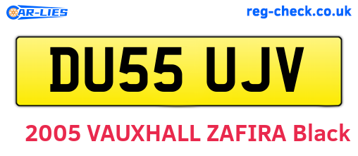 DU55UJV are the vehicle registration plates.