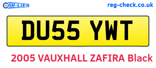 DU55YWT are the vehicle registration plates.