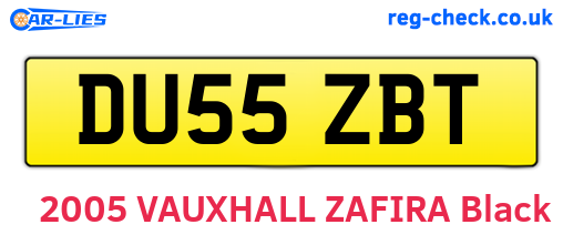 DU55ZBT are the vehicle registration plates.