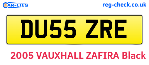 DU55ZRE are the vehicle registration plates.