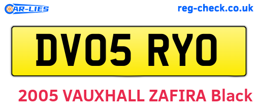 DV05RYO are the vehicle registration plates.