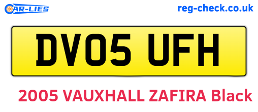 DV05UFH are the vehicle registration plates.