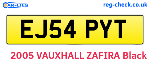 EJ54PYT are the vehicle registration plates.