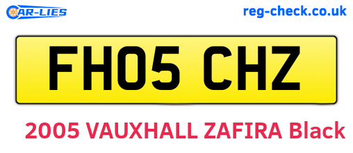 FH05CHZ are the vehicle registration plates.