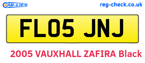 FL05JNJ are the vehicle registration plates.