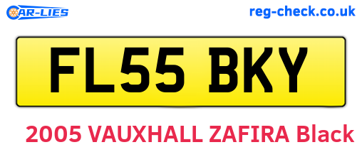 FL55BKY are the vehicle registration plates.