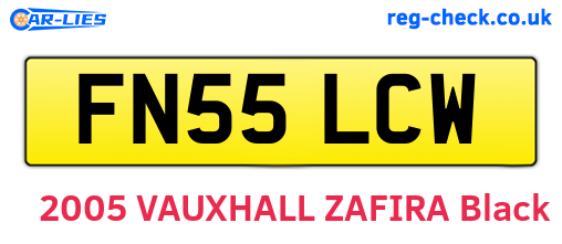 FN55LCW are the vehicle registration plates.