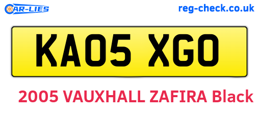 KA05XGO are the vehicle registration plates.
