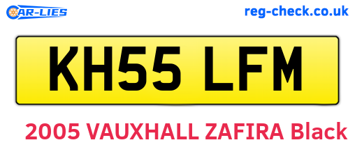 KH55LFM are the vehicle registration plates.
