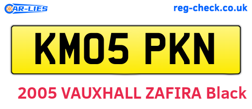 KM05PKN are the vehicle registration plates.
