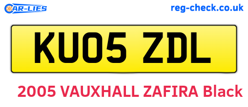 KU05ZDL are the vehicle registration plates.