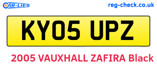 KY05UPZ are the vehicle registration plates.