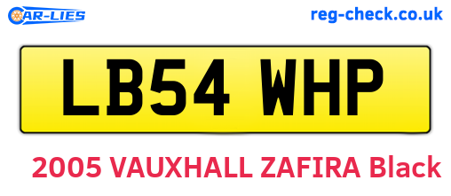 LB54WHP are the vehicle registration plates.