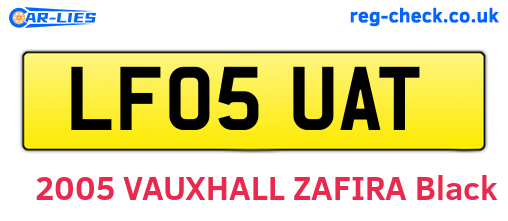 LF05UAT are the vehicle registration plates.