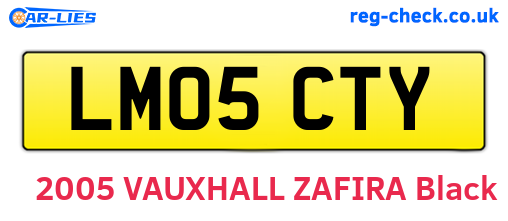 LM05CTY are the vehicle registration plates.
