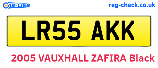 LR55AKK are the vehicle registration plates.