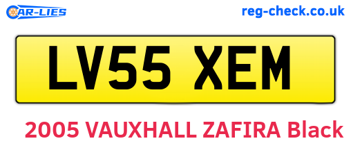 LV55XEM are the vehicle registration plates.