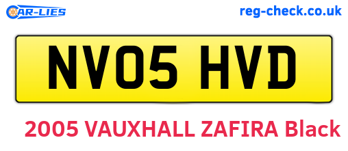 NV05HVD are the vehicle registration plates.