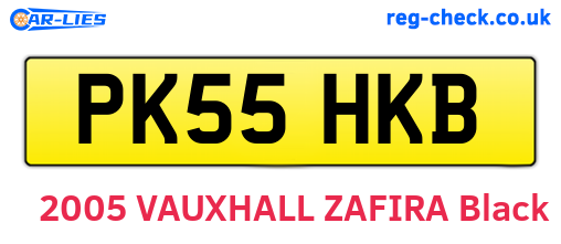 PK55HKB are the vehicle registration plates.