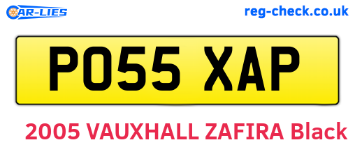 PO55XAP are the vehicle registration plates.