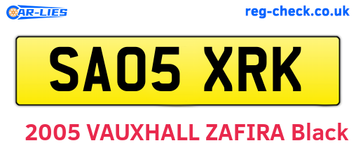 SA05XRK are the vehicle registration plates.