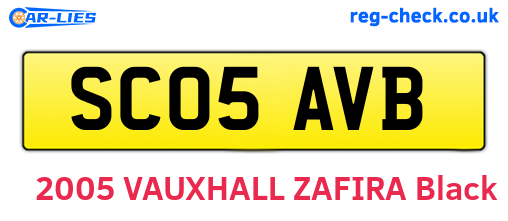 SC05AVB are the vehicle registration plates.