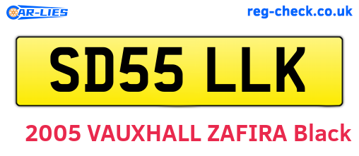 SD55LLK are the vehicle registration plates.