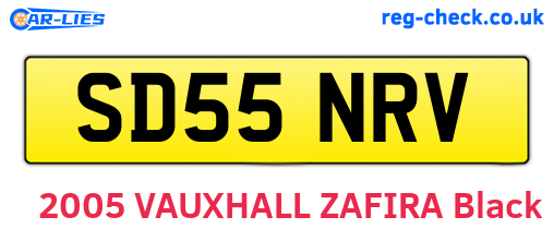 SD55NRV are the vehicle registration plates.